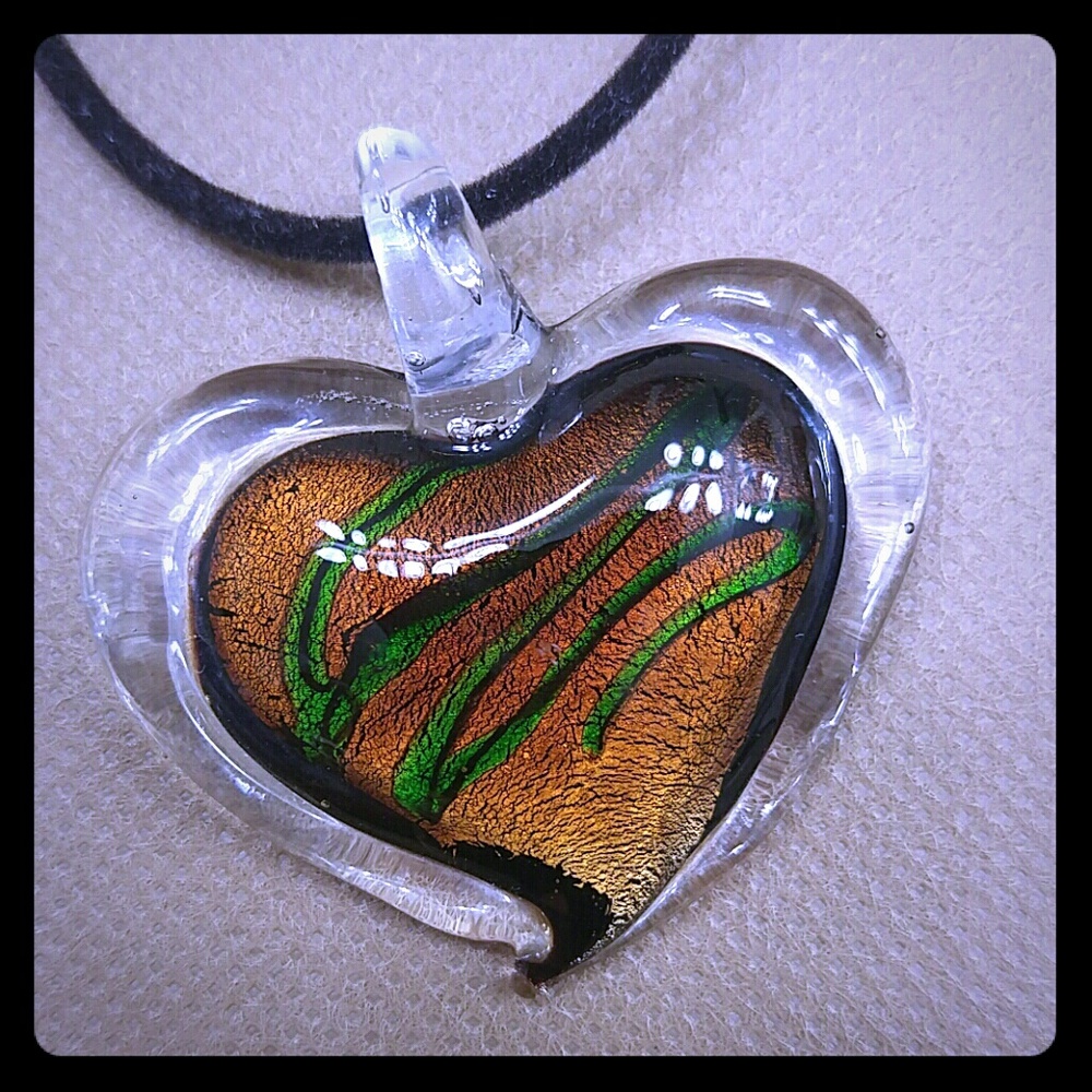 Murano Glass Heart Necklace